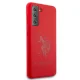 Samsung Galaxy S21 (SM-G991) US Polo Silicone On Tone Case Cover (USHCS21SSLHRTRE), Red | Telefona Maciņš Vāks...