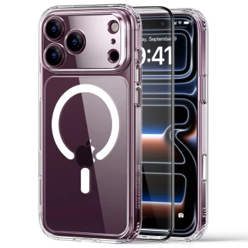 ESR Classic Hybrid MagSafe vāciņš un aizsargstikls iPhone 18 Pro / 17 Pro, caurspīdīgs