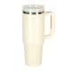 Termokrūze ar salmiņu un rokturi, 1200ml, krēmkrāsa