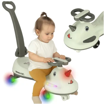 Swing Fix S1 gravitācijas auto ar LED riteņiem un rokturi, pelēks