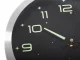 Fluorescējošs sienas pulkstenis ar kluso mehānismu 25cm melns