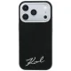 Karl Lagerfeld Saffiano Small Script Metal Logo MagSafe vāciņš iPhone 18 Pro / 17 Pro, melns