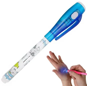Spiegu pildspalva ar neredzamo tinti un UV lukturīti