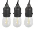 Dārza gaismas virtene ar 20 LED E27 spuldzēm 20m, silti balta