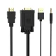 Orico XD-VATH VGA + 3.5mm uz HDMI kabelis ar USB barošanu 5m Melns