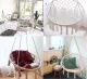Dārza šūpoles \"Stārķa ligzda\" Boho stila piekaramais krēsls 80cm