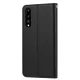 Huawei P20 2018 (EML-L29) PU Leather Wallet Book Case Cover, Black | Vāks Maciņš Maks Grāmatiņa Apvalks