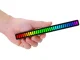 USB RGB LED gaismas josla ar skaņas reakciju, 18 režīmi, melna