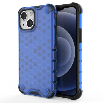 Honeycomb aizsargvāciņš iPhone 13 mini ar TPU rāmi, zils