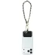 Guess universāla rokas siksniņa telefonam Saffiano Chain 4G Charm, melna