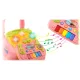 Ricokids RK-744 2-in-1 izglītojošs staigulis un panelis ar mūziku, rozā