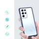 Hybrid Armor Samsung Galaxy S23 Ultra vāciņš Clear 3in1, caurspīdīgs ar zilu rāmi