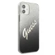 Guess iPhone 12 mini vāciņš Glitter Gradient Script, melns