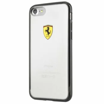 Ferrari iPhone 7 / 8 / SE (2020/2022) vāciņš Racing Shield, melns/caurspīdīgs