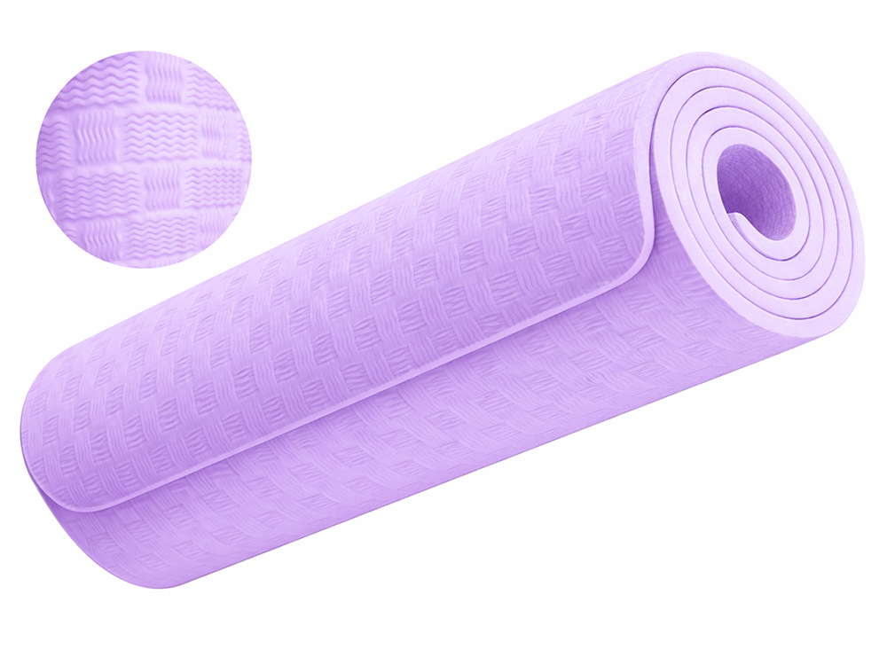 Biezs vingrošanas paklājiņš jogai un fitnesam 180x60cm, violets (PRECE AR DEFEKTU)
