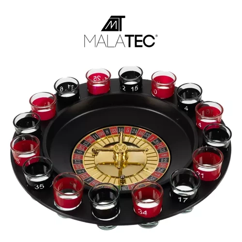 Galda spēle pieaugušajiem \"Alko rulete\", 16 šoti | Alcohol Roulette Shot Glass Drinking Game Set