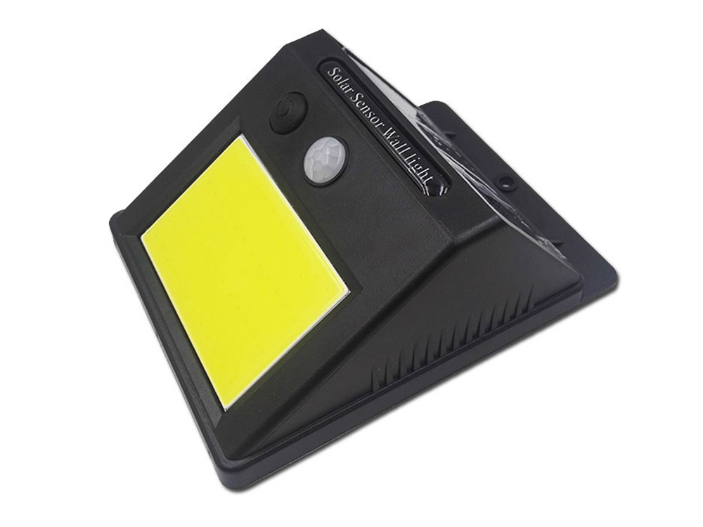 Solārā lampa ar 48 COB LED, kustības un krēslas sensoru