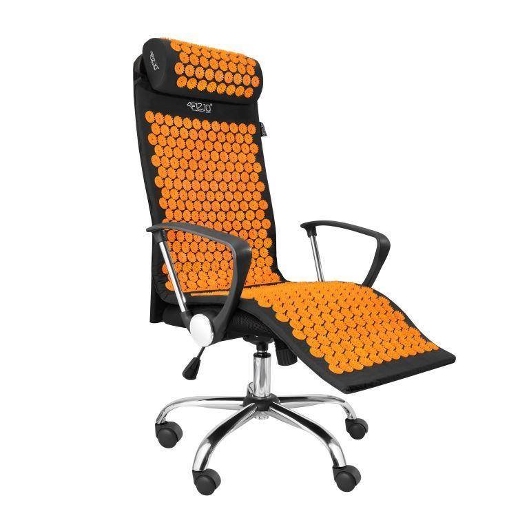 4Fizjo XL akupresūras paklājiņš ar spilvenu, 110x42 cm, oranžs