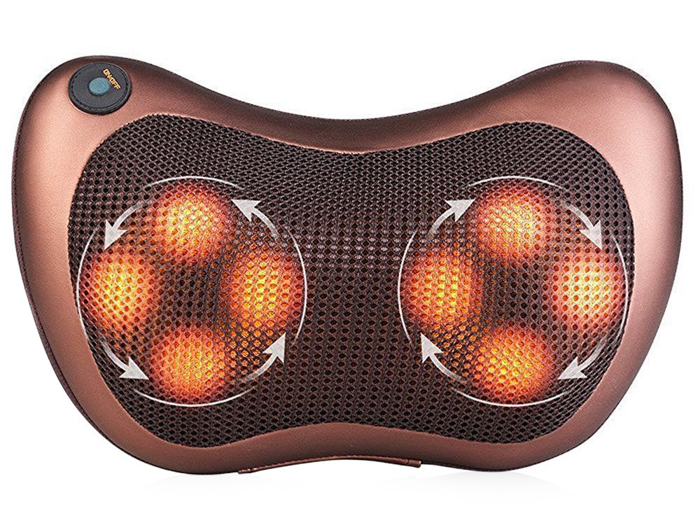 Šiacu 3D Masāžas spilvens ar infrasarkano staru sildīšanas funkciju | Shiatsu Massager Pillow
