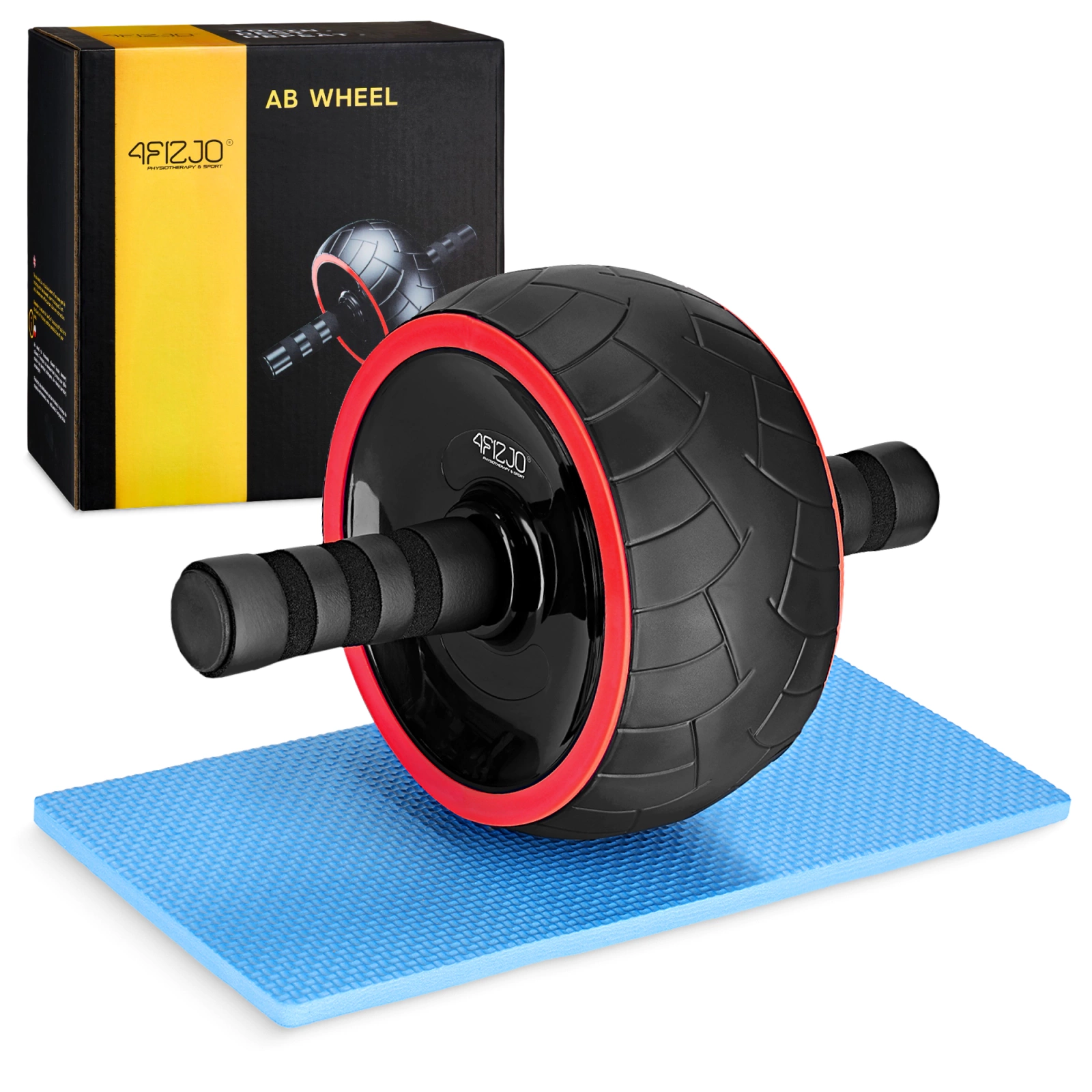 4Fizjo AB Wheel XL vingrošanas rullītis vēdera preses treniņiem, sarkans