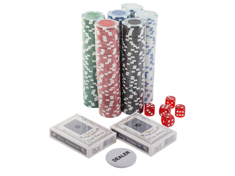 Pokera komplekts ar 300 žetoniem (bez nomināla) alumīnija koferī | Poker Texas Hold’em Game Set