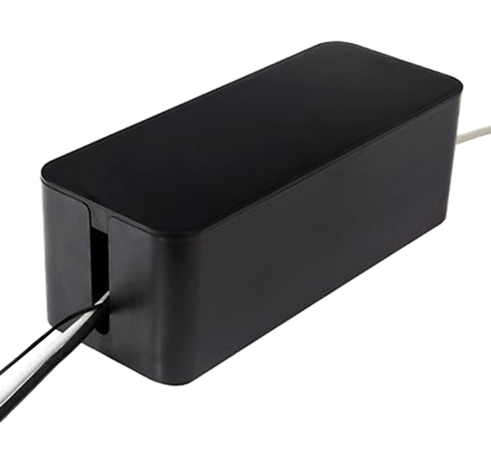 Kabeļu Uzglabāšanas Kaste Vadu Organizators, Melns | Dustproof Cable Storage Box