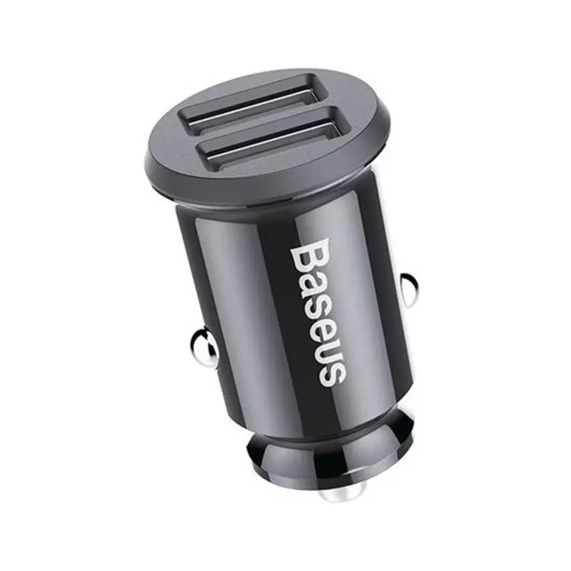Baseus Grain Automašīnas lādētājs 2x USB 5V 3.1A melns