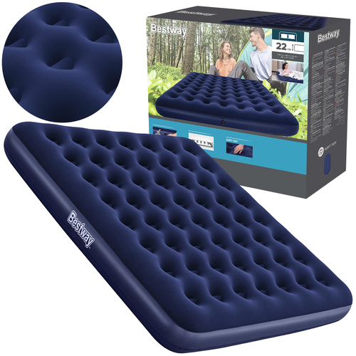 Bestway 67004 divvietīgs piepūšamais matracis 203x183x22 cm, tumši zils