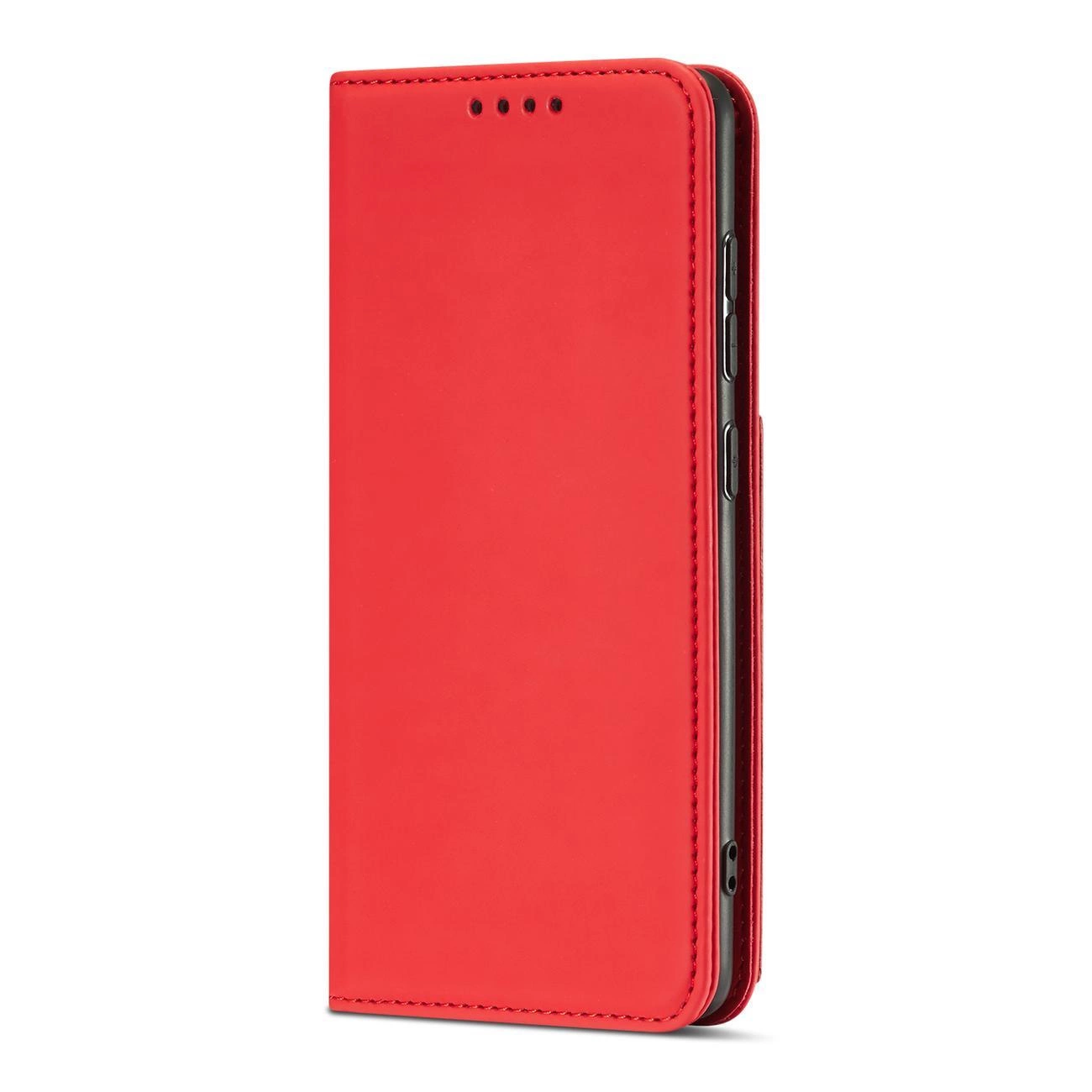 Samsung Galaxy A12 (SM-A125F/DSN) Magnet Card Pouch Wallet Book Case Cover, Red | Telefona Vāciņš Maciņš Apvalks...