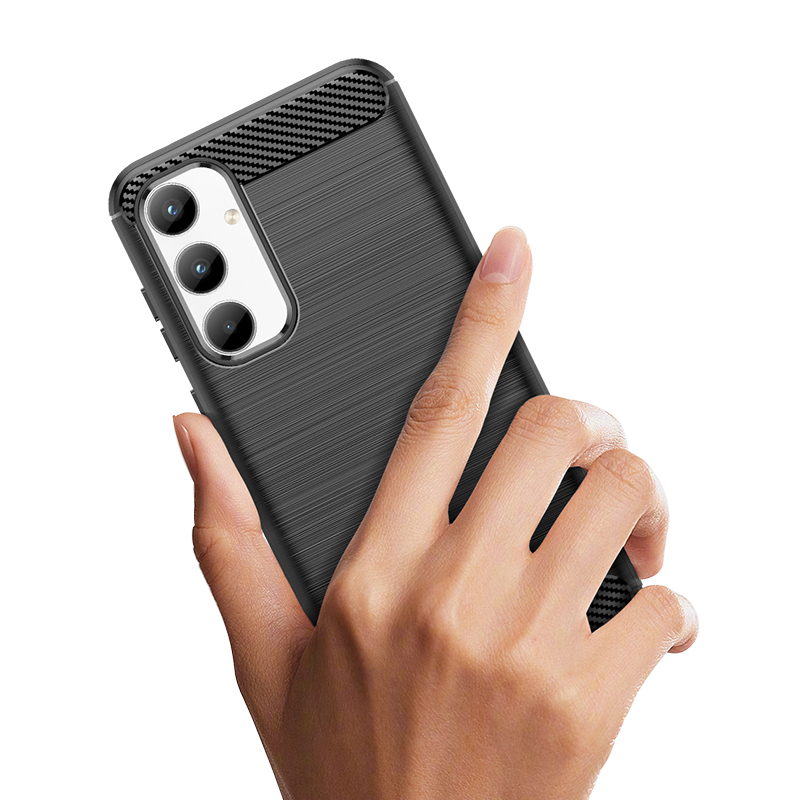 Carbon Case vāciņš Samsung Galaxy A35 5G melns
