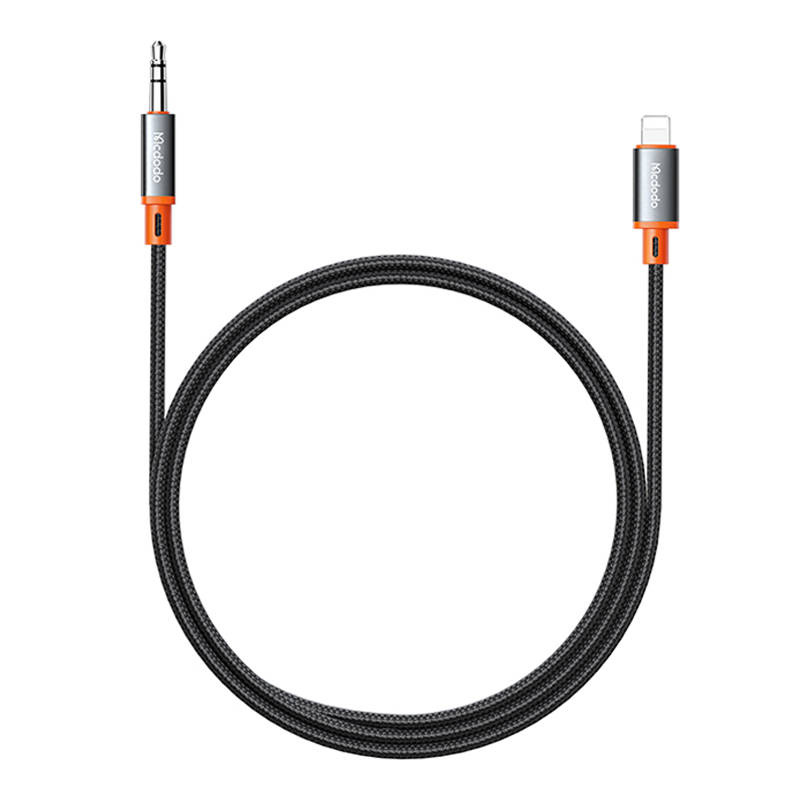 Mcdodo CA-0780 Audio Cable iPhone Apple Lightning to Mini Jack AUX 3,5mm, 1.2m, Black | Audio Vads Pāreja...