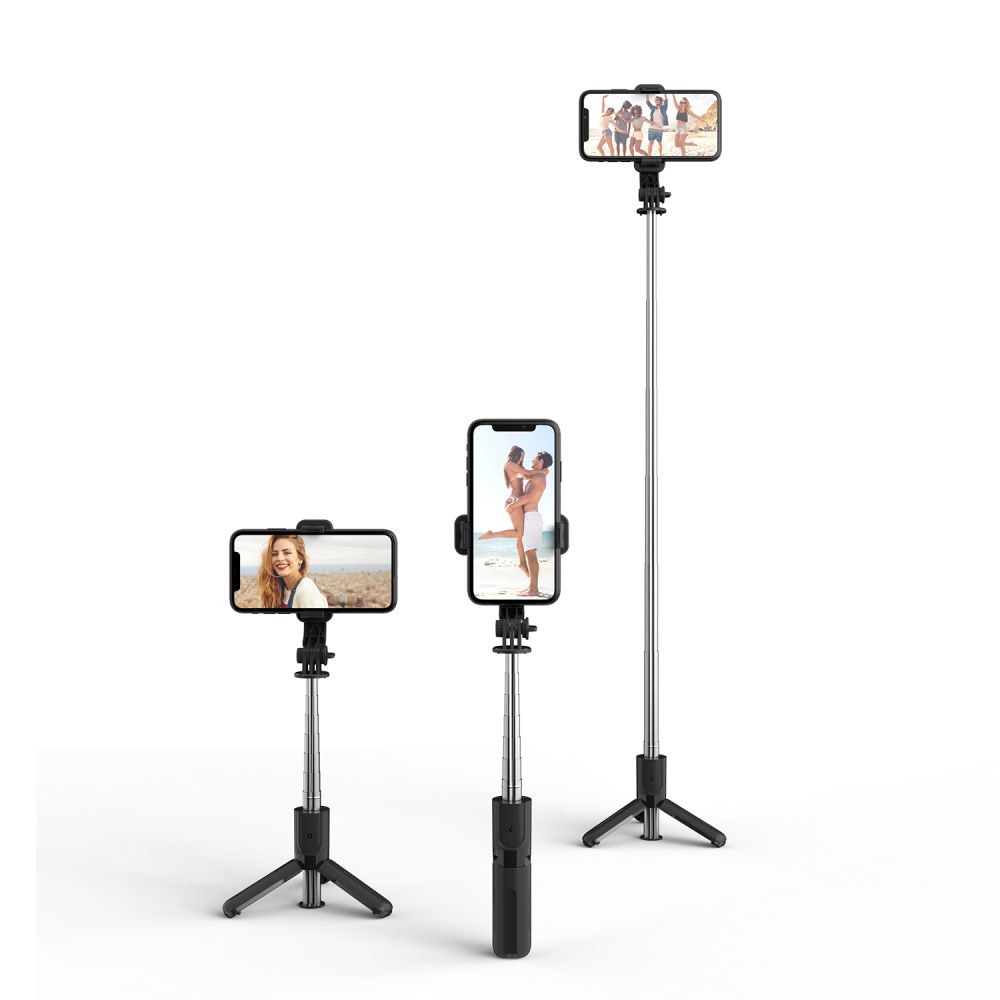 Tech-Protect L02S Bluetooth pašbildes nūja ar statīvu 72cm melna