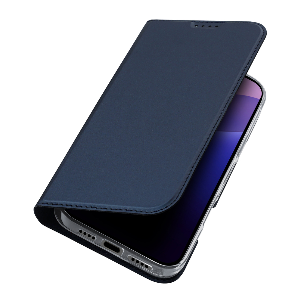 Dux Ducis iPhone 16 Pro atverams vāciņš maciņš grāmatiņa Skin Pro, zils