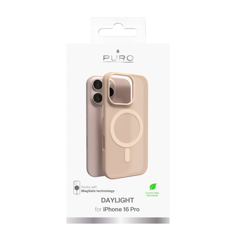Puro iPhone 16 Pro vāciņš Daylight MagSafe, bēšs