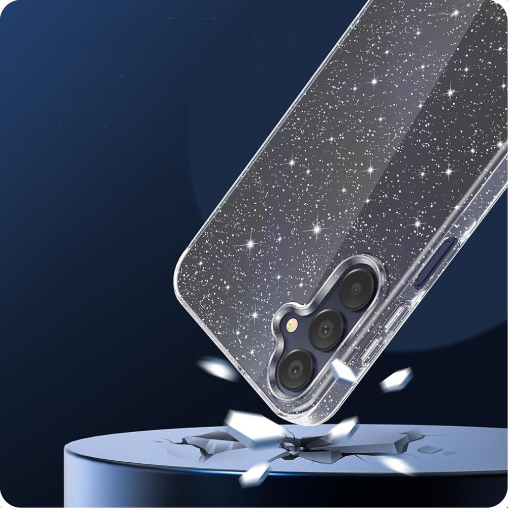 Samsung Galaxy A16 4G / 5G ( SM-A166 / SM-A165 ) Tech-Protect FlexAir Cover Case, Transparent and Glitter | Telefona...