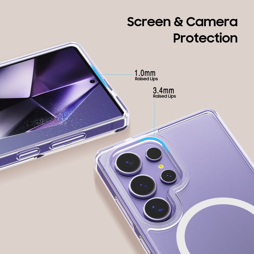 Tech-Protect Samsung Galaxy S25 Ultra vāciņš FlexAir Hybrid MagSafe, caurspīdīgs