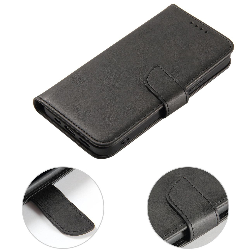 Samsung Galaxy S25 atverams vāciņš maciņš grāmatiņa Magnet Case, melns