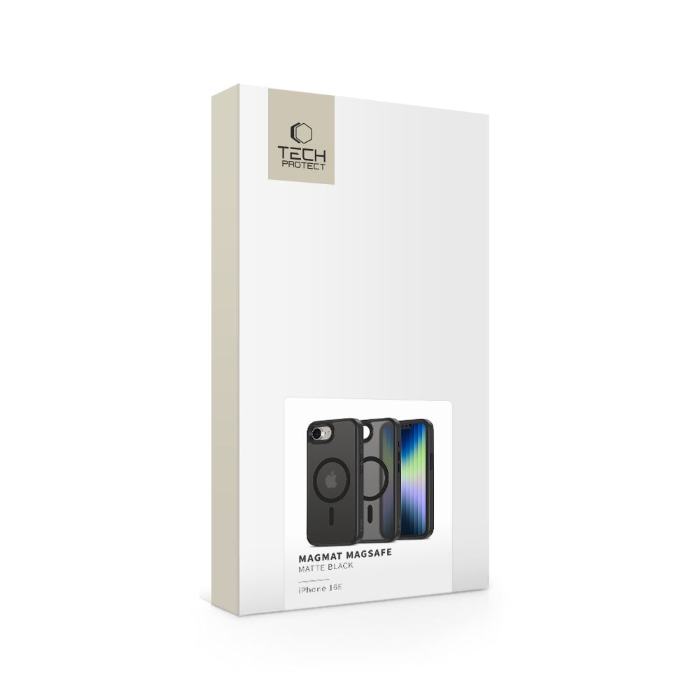 Tech-Protect MagMat MagSafe vāciņš iPhone 16e / 17e, matēti melns