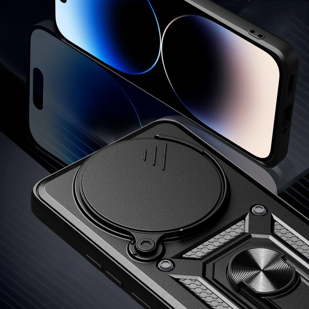 Xiaomi Poco X7 / Redmi Note 14 Pro Tech-Protect CamShield Pro Case Cover, Black | Telefona Vāciņš Maciņš Apvalks...