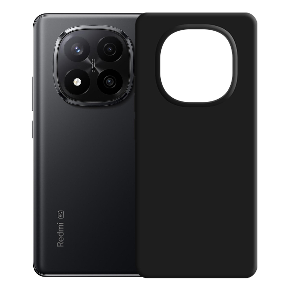 3mk Silicone Case Xiaomi Redmi Note 14 Pro+ vāciņš, melns