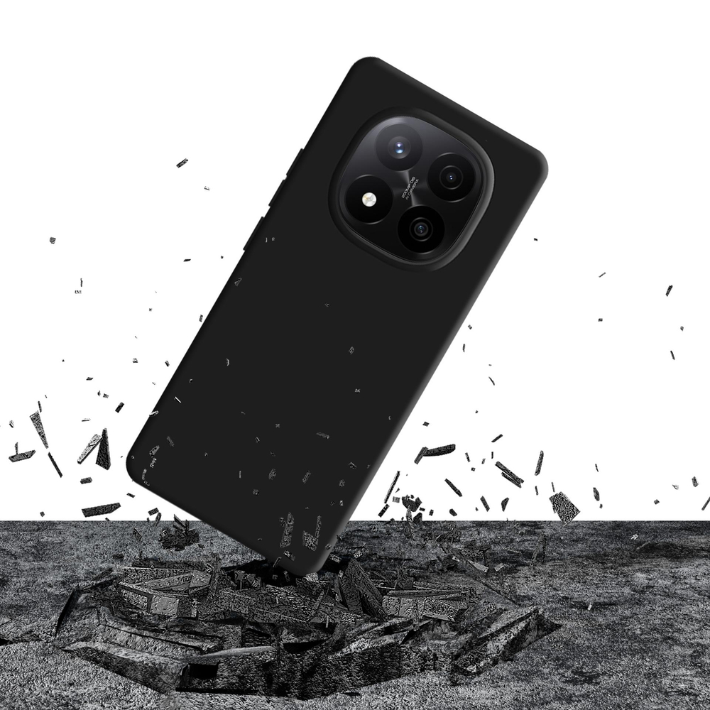3mk Silicone Case Xiaomi Redmi Note 14 Pro+ vāciņš, melns