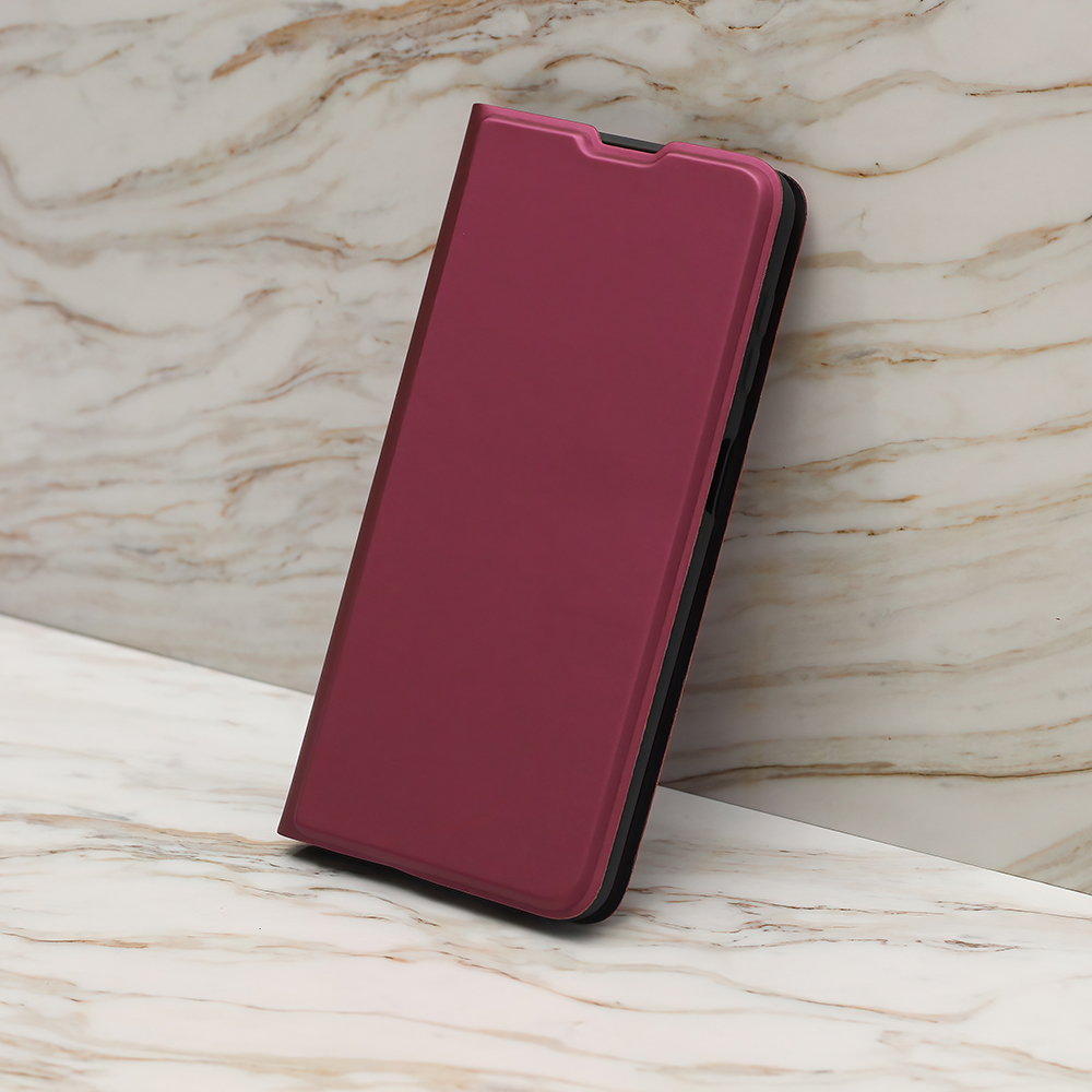 TFO iPhone 17 atverams vāciņš maciņš grāmatiņa Smart Soft, bordo