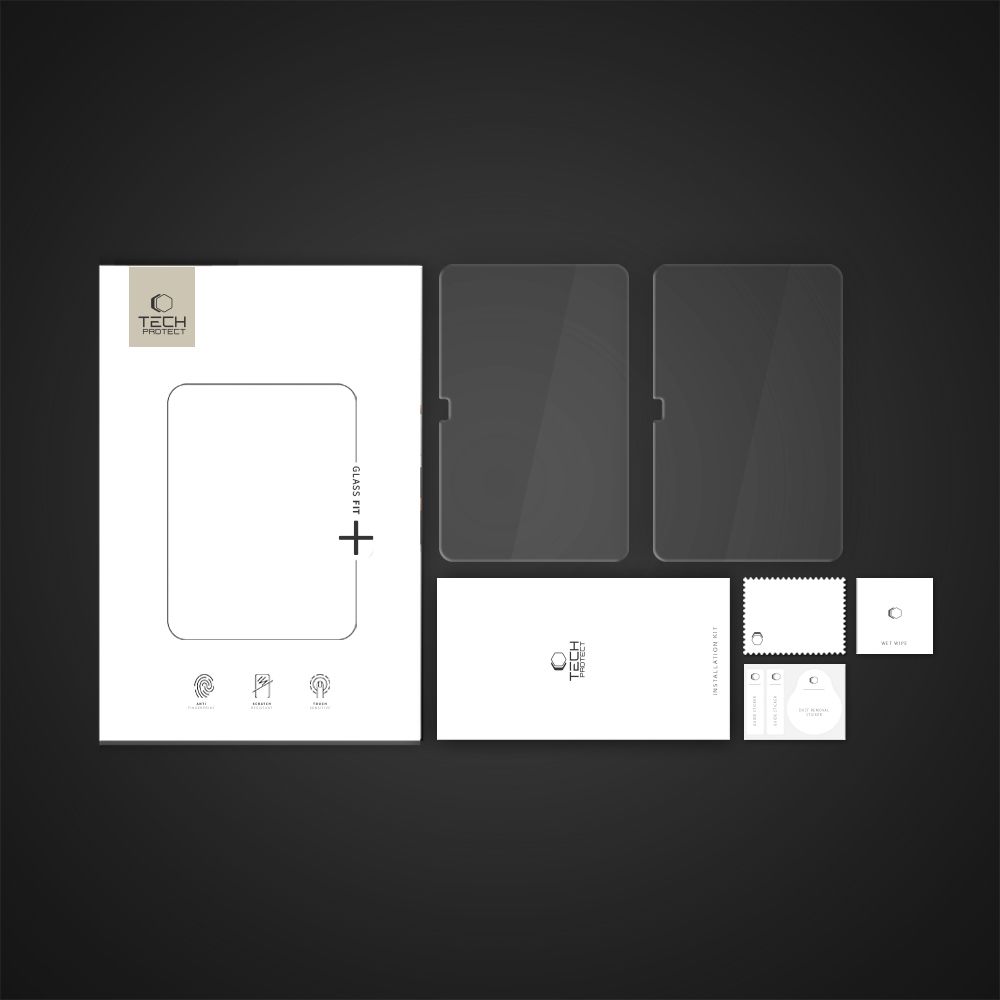 Tech-Protect Samsung Galaxy Tab S10 FE+ rūdītais aizsargstikls Glass Fit+ (2 gab.)
