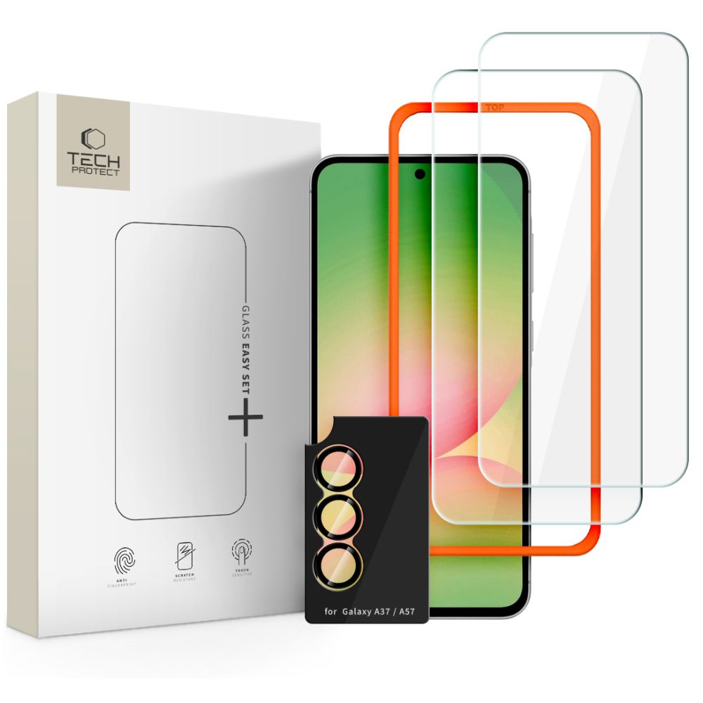 Tech-Protect Samsung Galaxy A37 5G aizsargstiklu komplekts Easy Set+ 3-Pack