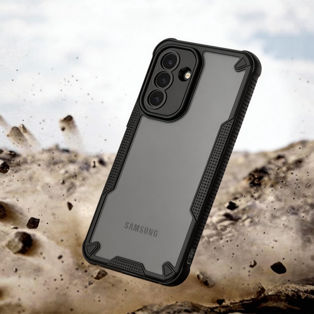 Tech-Protect Samsung Galaxy A57 5G vāciņš Rugged Shield, caurspīdīgi melns