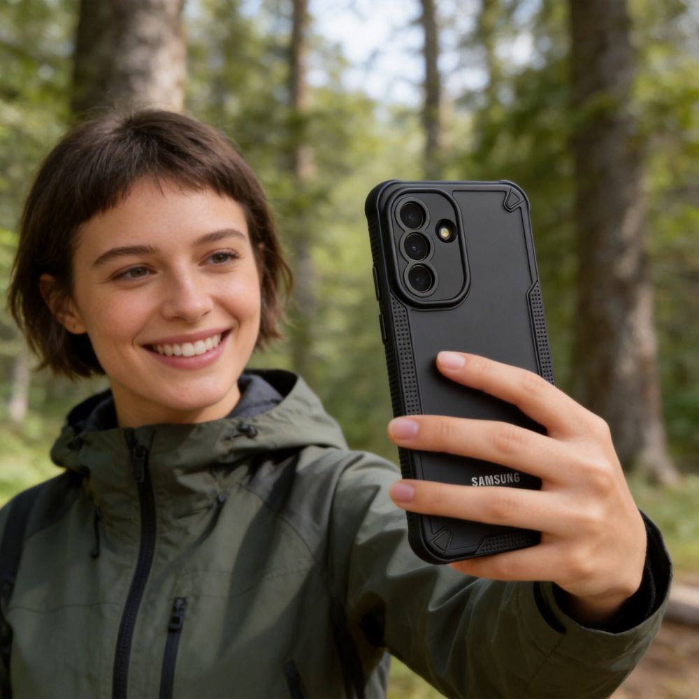 Tech-Protect Samsung Galaxy A57 5G vāciņš Rugged Shield, caurspīdīgi melns