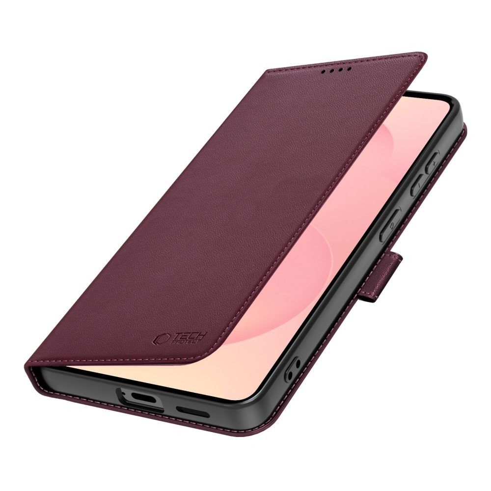 Samsung Galaxy A57 (SM-A576B/DS) Tech-Protect Wallet Book Case Cover, Burgundy | Telefona Vāciņš Maciņš Apvalks...