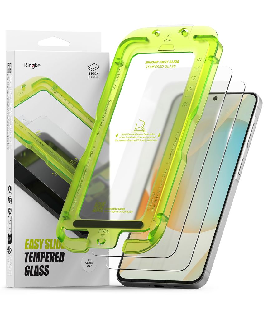 Samsung Galaxy A57 (SM-A576B/DS) Ringke Easy Slide Tempered Glass Screen Protector 2 pcs. | Telefona Ekrāna...