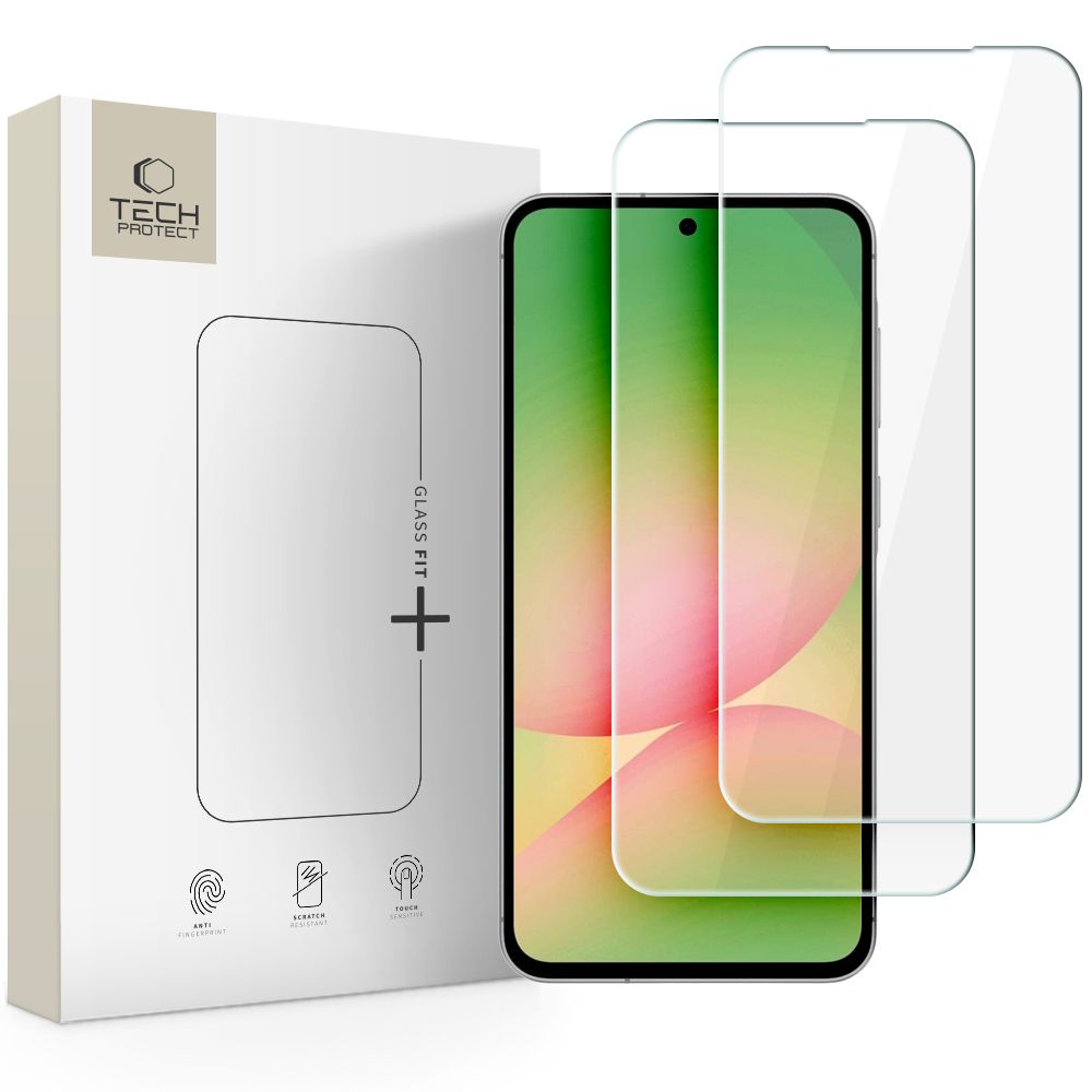 Samsung Galaxy A57 (SM-A576B/DS) / A37 (SM-A376E/DS) Tech-Protect Glass Fit+ Tempered Glass 2x | Ekrāna Aizsargstikls...