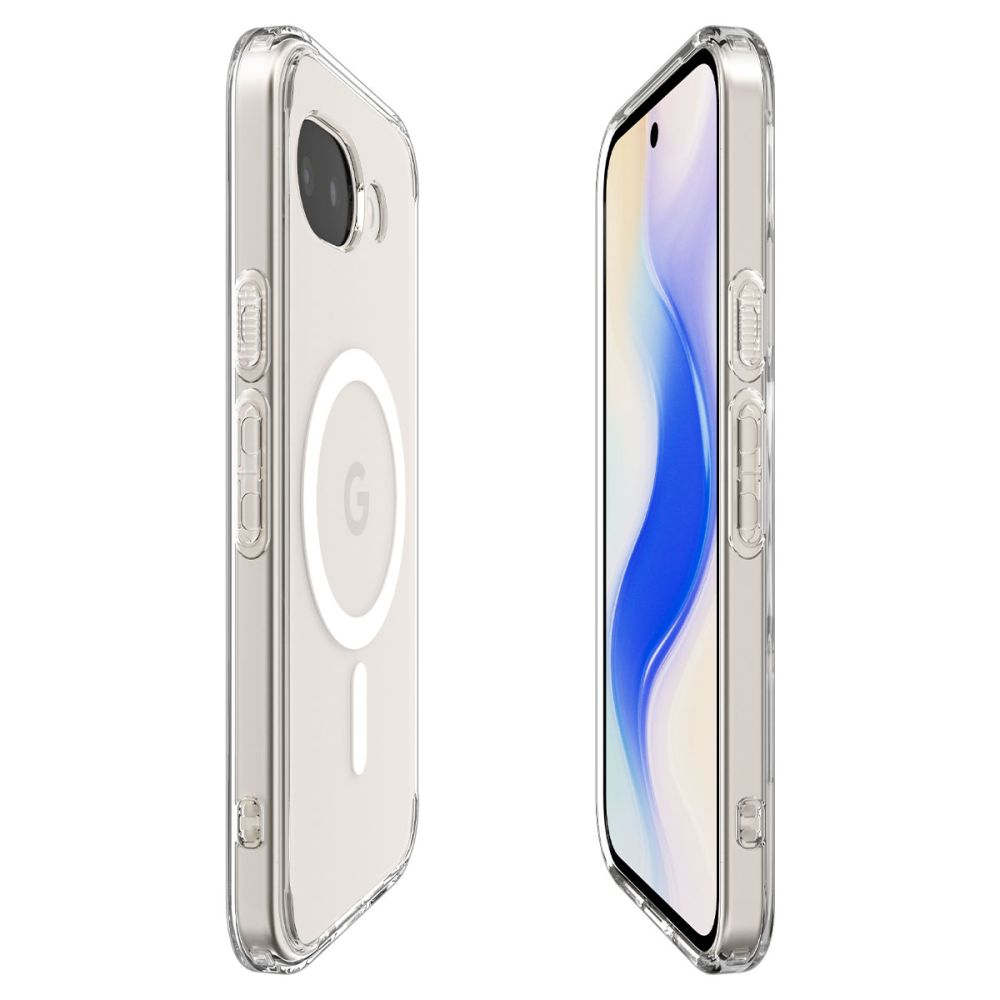 Google Pixel 10a Spigen Ultra Hybrid Mag Magsafe Case Cover, Clear and White | Telefona Vāciņš Maciņš Maks Apvalks...